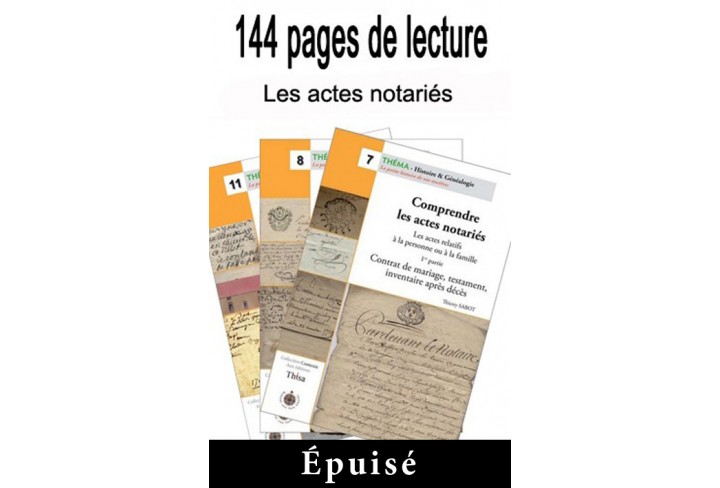 Lot Les actes notariés